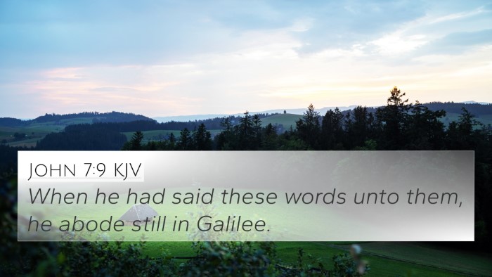 John 7:9 KJV 4K Wallpaper - When he had said these words unto them, he abode - 4K Wallpaper Bible Verse