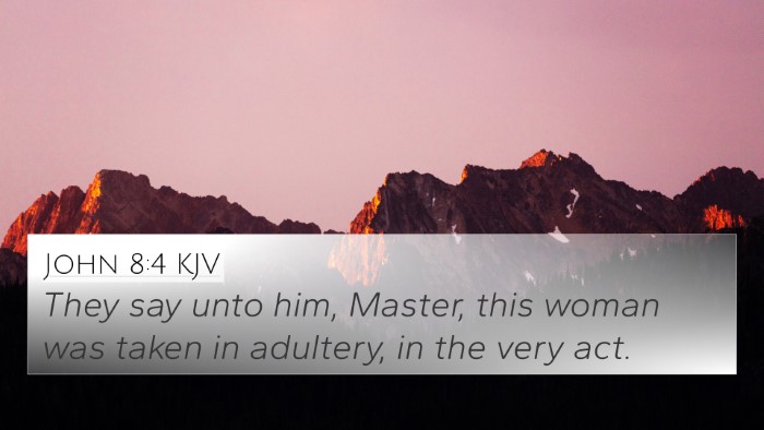John 8:4 KJV Bible Verse Image