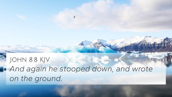 John 8:8 KJV Bible Verse Image