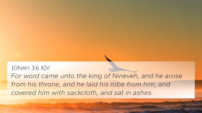 Jonah 3:6 KJV Bible Verse Image
