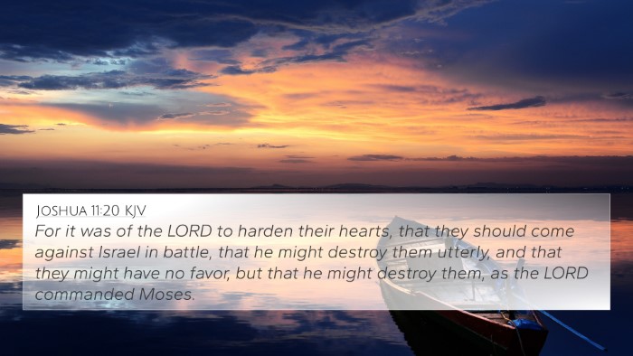 Joshua 11:20 KJV 4K Wallpaper - For it was of the LORD to harden their hearts, - 4K Wallpaper Bible Verse