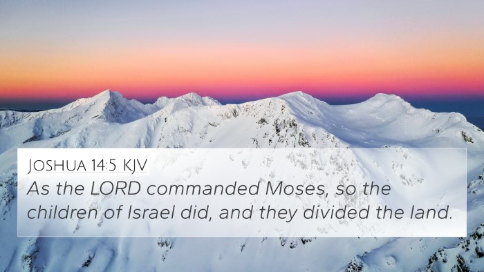 Joshua 14:5 KJV 4K Wallpaper - As the LORD commanded Moses, so the children of - 4K Wallpaper Bible Verse