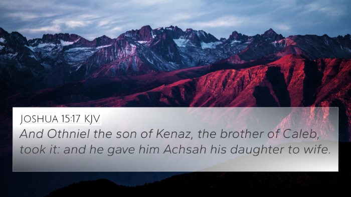 Joshua 15:17 KJV 4K Wallpaper - And Othniel the son of Kenaz, the brother of - 4K Wallpaper Bible Verse