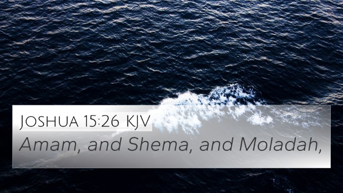 Joshua 15:26 KJV 4K Wallpaper - Amam, and Shema, and - 4K Wallpaper Bible Verse