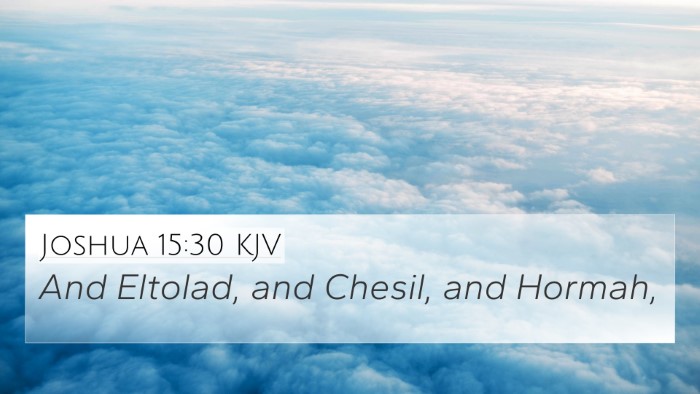 Joshua 15:30 KJV 4K Wallpaper - And Eltolad, and Chesil, and - 4K Wallpaper Bible Verse