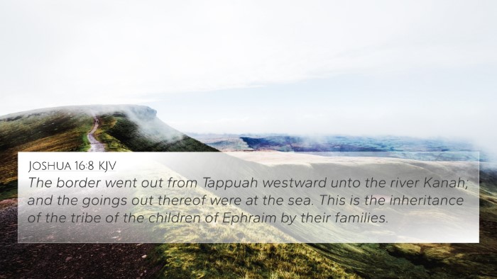 Joshua 16:8 KJV Bible Verse Image