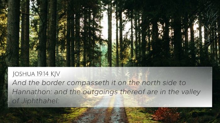 Joshua 19:14 KJV 4K Wallpaper - And the border compasseth it on the north side to - 4K Wallpaper Bible Verse