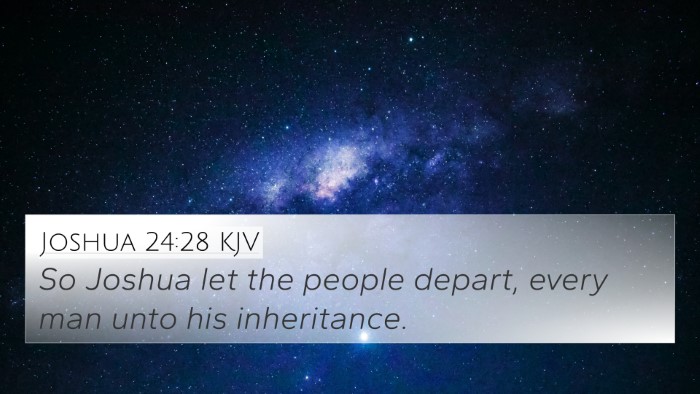 Joshua 24:28 KJV 4K Wallpaper - So Joshua let the people depart, every man unto - 4K Wallpaper Bible Verse