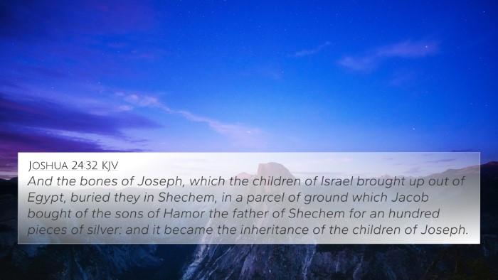 Joshua 24:32 KJV 4K Wallpaper - And the bones of Joseph, which the children of - 4K Wallpaper Bible Verse