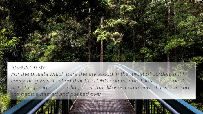 Joshua 4:10 KJV Bible Verse Image