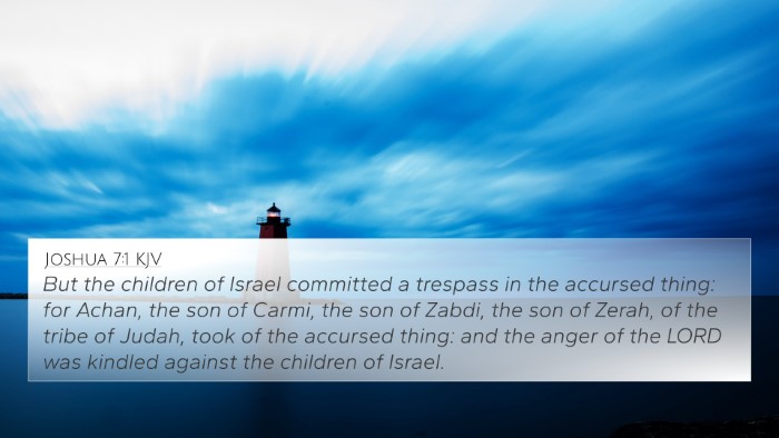 Joshua 7:1 KJV Bible Verse Image