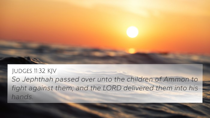 Judges 11:32 KJV 4K Wallpaper - So Jephthah passed over unto the children of - 4K Wallpaper Bible Verse
