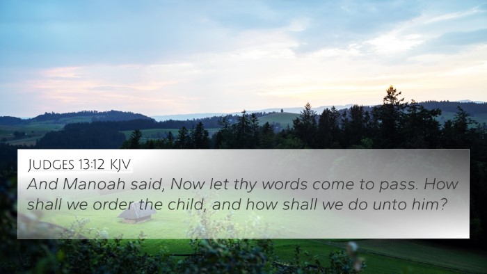 Judges 13:12 KJV 4K Wallpaper - And Manoah said, Now let thy words come to pass. - 4K Wallpaper Bible Verse
