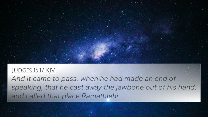 Judges 15:17 KJV 4K Wallpaper - And it came to pass, when he had made an end of - 4K Wallpaper Bible Verse