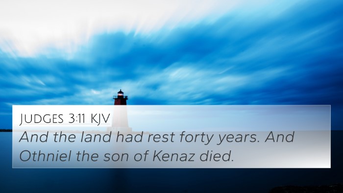 Judges 3:11 KJV Bible Verse Image