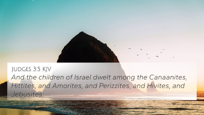 Judges 3:5 KJV Bible Verse Image