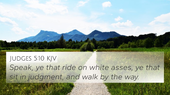 Judges 5:10 KJV Bible Verse Image