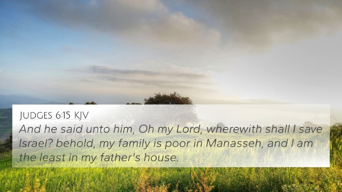 Judges 6:15 KJV Bible Verse Image