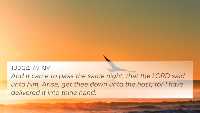 Judges 7:9 KJV Bible Verse Image