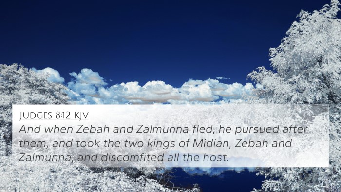 Judges 8:12 KJV 4K Wallpaper - And when Zebah and Zalmunna fled, he pursued - 4K Wallpaper Bible Verse