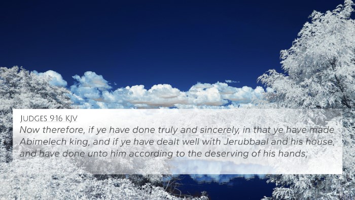 Judges 9:16 KJV Bible Verse Image
