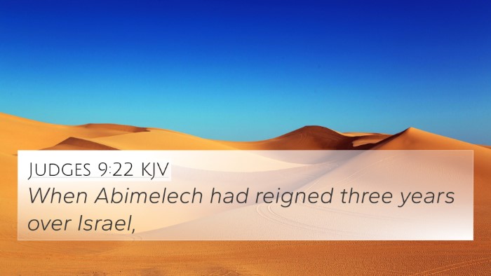 Judges 9:22 KJV Bible Verse Image