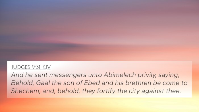 Judges 9:31 KJV 4K Wallpaper - And he sent messengers unto Abimelech privily, - 4K Wallpaper Bible Verse