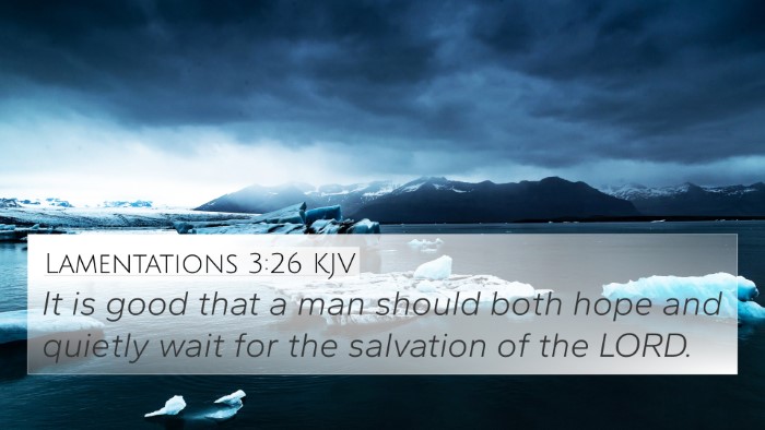 Lamentations 3:26 KJV Bible Verse Image
