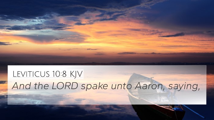 Leviticus 10:8 KJV 4K Wallpaper - And the LORD spake unto Aaron, - 4K Wallpaper Bible Verse