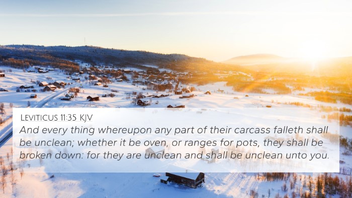Leviticus 11:35 KJV 4K Wallpaper - And every thing whereupon any part of their - 4K Wallpaper Bible Verse