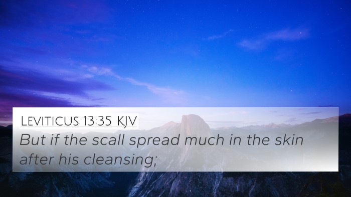 Leviticus 13:35 KJV 4K Wallpaper - But if the scall spread much in the skin after - 4K Wallpaper Bible Verse