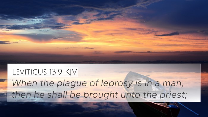 Leviticus 13:9 KJV 4K Wallpaper - When the plague of leprosy is in a man, then he - 4K Wallpaper Bible Verse