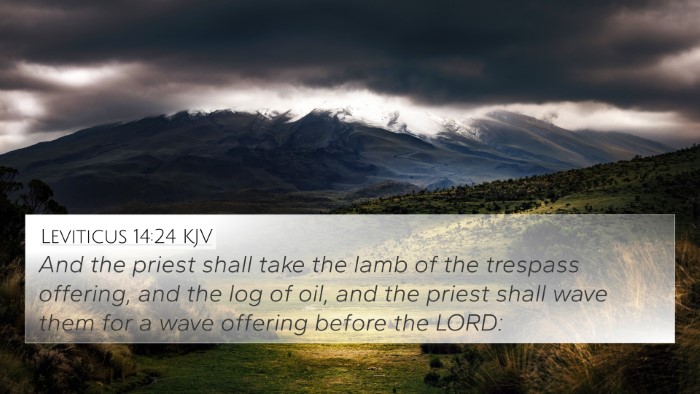 Leviticus 14:24 KJV Bible Verse Image