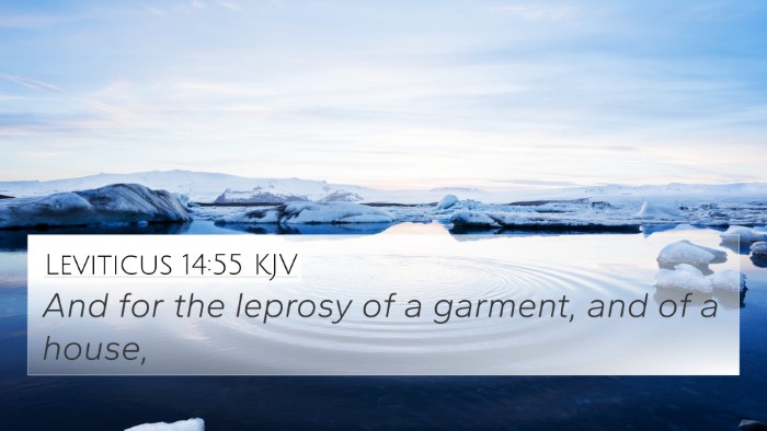 Leviticus 14:55 KJV 4K Wallpaper - And for the leprosy of a garment, and of a - 4K Wallpaper Bible Verse