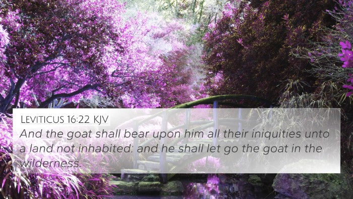 Leviticus 16:22 KJV Bible Verse Image