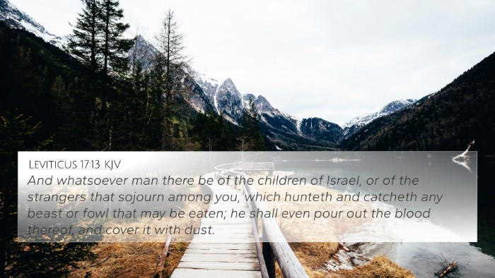 Leviticus 17:13 KJV Bible Verse Image