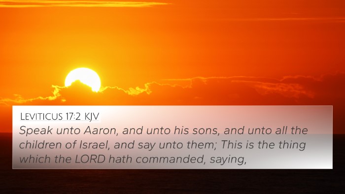 Leviticus 17:2 KJV 4K Wallpaper - Speak unto Aaron, and unto his sons, and unto all - 4K Wallpaper Bible Verse
