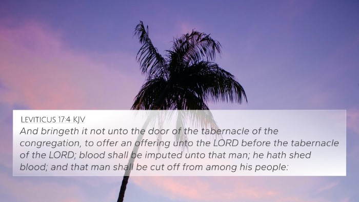 Leviticus 17:4 KJV Bible Verse Image