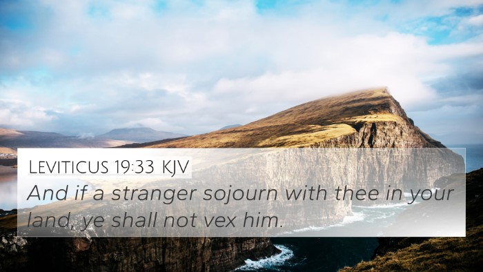 Leviticus 19:33 KJV Bible Verse Image