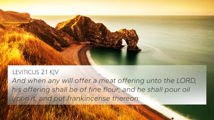 Leviticus 2:1 KJV Bible Verse Image