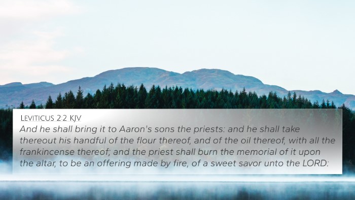 Leviticus 2:2 KJV Bible Verse Image
