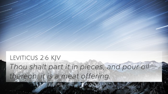 Leviticus 2:6 KJV 4K Wallpaper - Thou shalt part it in pieces, and pour oil - 4K Wallpaper Bible Verse