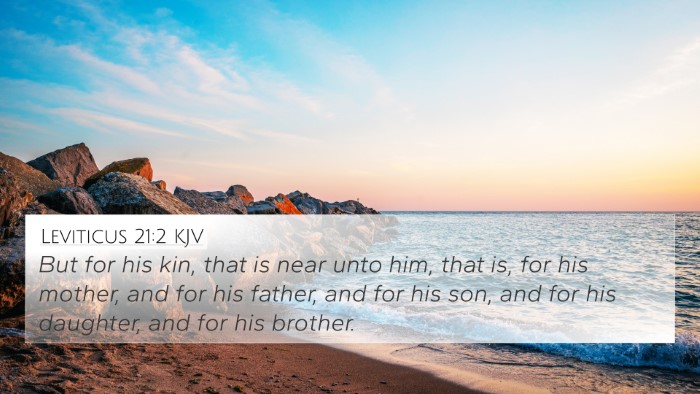 Leviticus 21:2 KJV 4K Wallpaper - But for his kin, that is near unto him, that is, - 4K Wallpaper Bible Verse