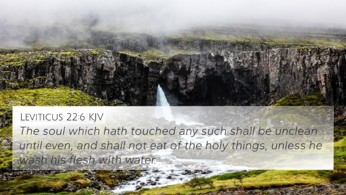 Leviticus 22:6 KJV Bible Verse Image