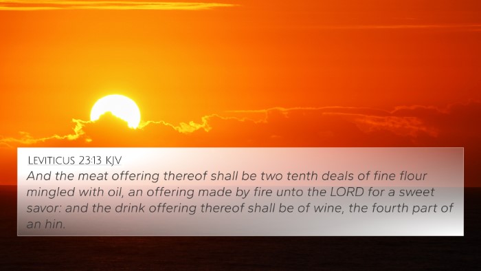 Leviticus 23:13 KJV Bible Verse Image