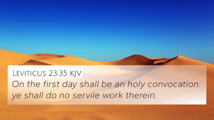 Leviticus 23:35 KJV Bible Verse Image