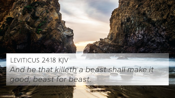 Leviticus 24:18 KJV 4K Wallpaper - And he that killeth a beast shall make it good; - 4K Wallpaper Bible Verse