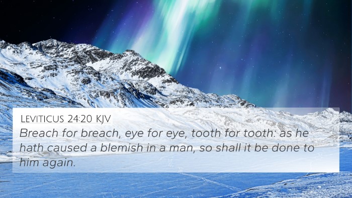 Leviticus 24:20 KJV 4K Wallpaper - Breach for breach, eye for eye, tooth for tooth: - 4K Wallpaper Bible Verse