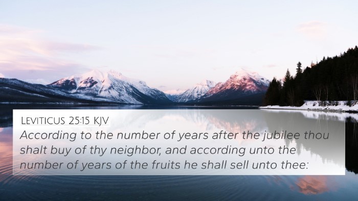 Leviticus 25:15 KJV Bible Verse Image