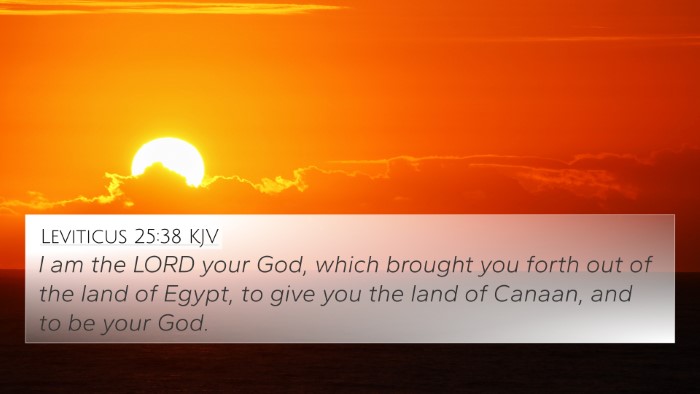 Leviticus 25:38 KJV Bible Verse Image